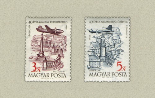 40 ÉVES A MAGYAR REPÜLŐBÉLYEG 40 ÉVES A MAGYAR REPÜLŐBÉLYEG