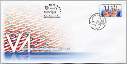 A VISEGRÁDI CSOPORT ALAPÍTÁSÁNAK 20. ÉVFORDULÓJA - FDC A VISEGRÁDI CSOPORT ALAPÍTÁSÁNAK 20. ÉVFORDULÓJA - FDC