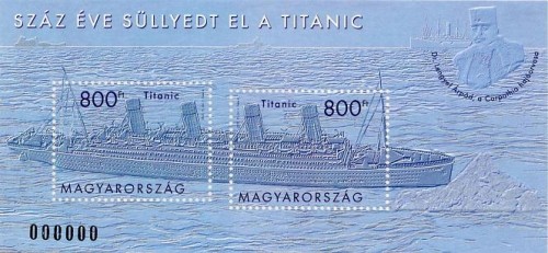 100 ÉVE SÜLLYEDT EL A TITANIC - BÉLYEGBLOKK 100 ÉVE SÜLLYEDT EL A TITANIC - BÉLYEGBLOKK