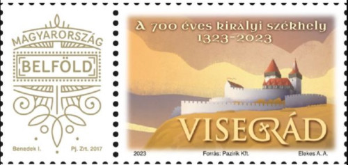 2023. láv Visegrád, a 700 éves királyi székhely promóciós személyes bélyeg 2023. láv Visegrád, a 700 éves királyi székhely promóciós személyes bélyeg