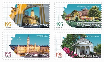 2021. Tájak-VárosokK IV. Balatonfüred, Csorna, Győr, Nagyatád - Bélyegsor 2021. Tájak-VárosokK IV. Balatonfüred, Csorna, Győr, Nagyatád - Bélyegsor