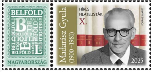 2025. Híres filatelisták X.- Madarász Gyula - tematikus személyes bélyeg 