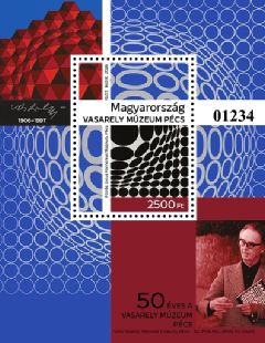 2026. 50 éves a Vasarely Múzeum Pécs bélyeg blokk