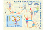 2025. 100 éves a Magyar Testnevelési és Sporttudományi Egyetem  - bélyegblokk